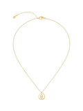 HUGO BOSS double B logo crystal necklace gold plated - British brand