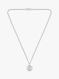 BOSS star embossed circular pendant necklace silver stainless steel - British product