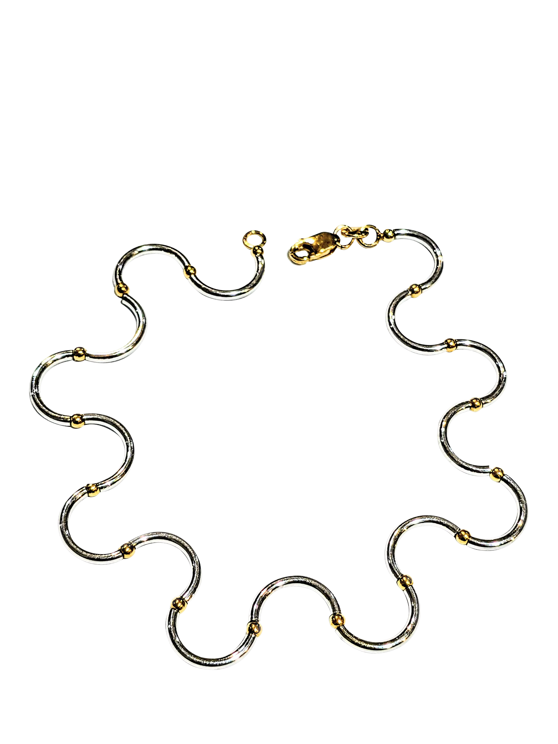 L & T Heirlooms 9ct gold hinge link bracelet 19cm - British product