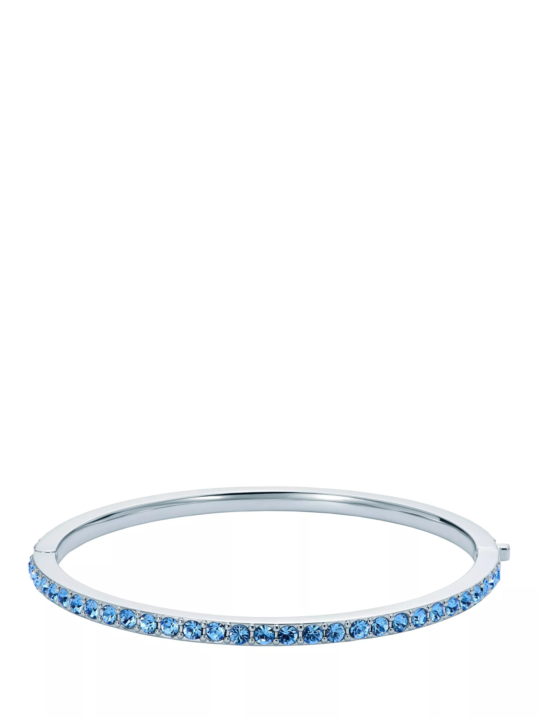 Ted Baker crystal hinged bangle bracelet silver light blue, imported from the UK