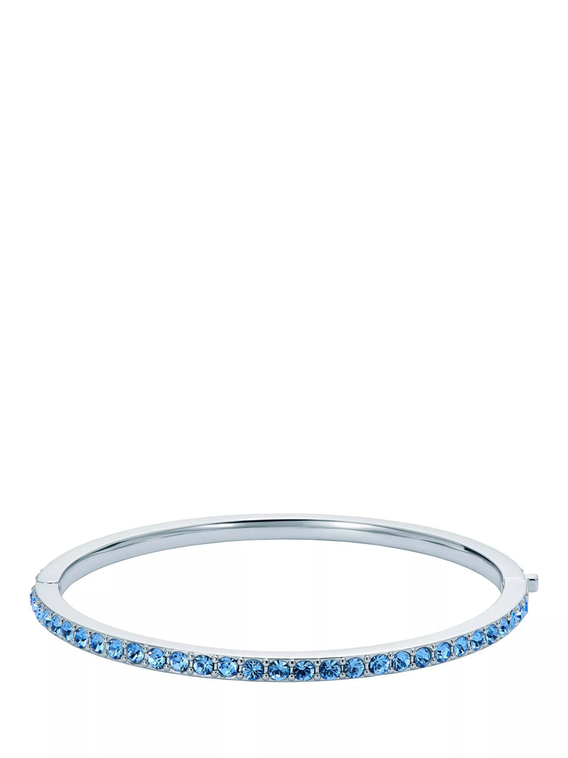 Ted Baker crystal hinged bangle bracelet silver light blue, imported from the UK