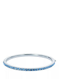 Ted Baker crystal hinged bangle bracelet silver light blue, imported from the UK