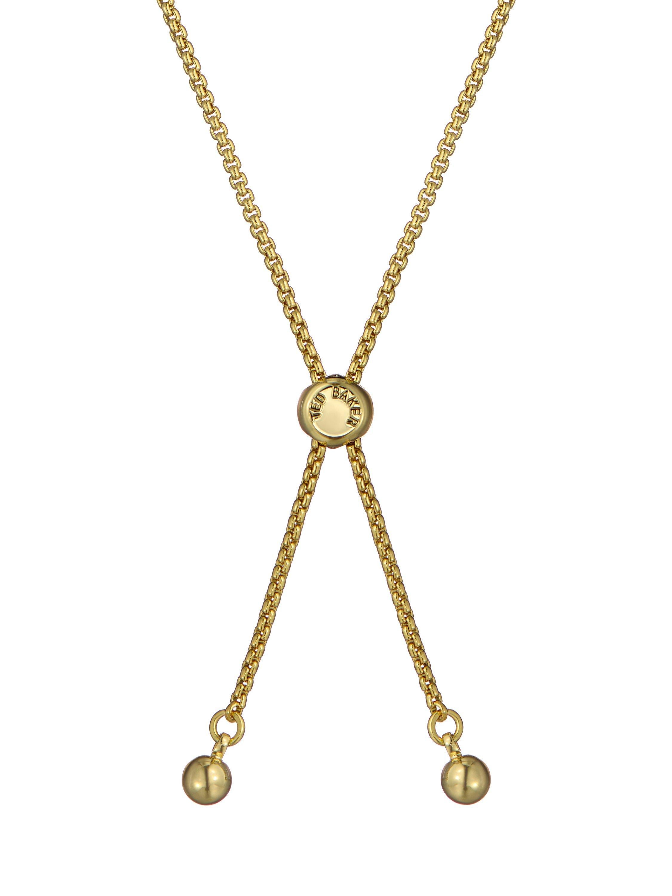 Ted Baker charm bracelet gold pink - British product
