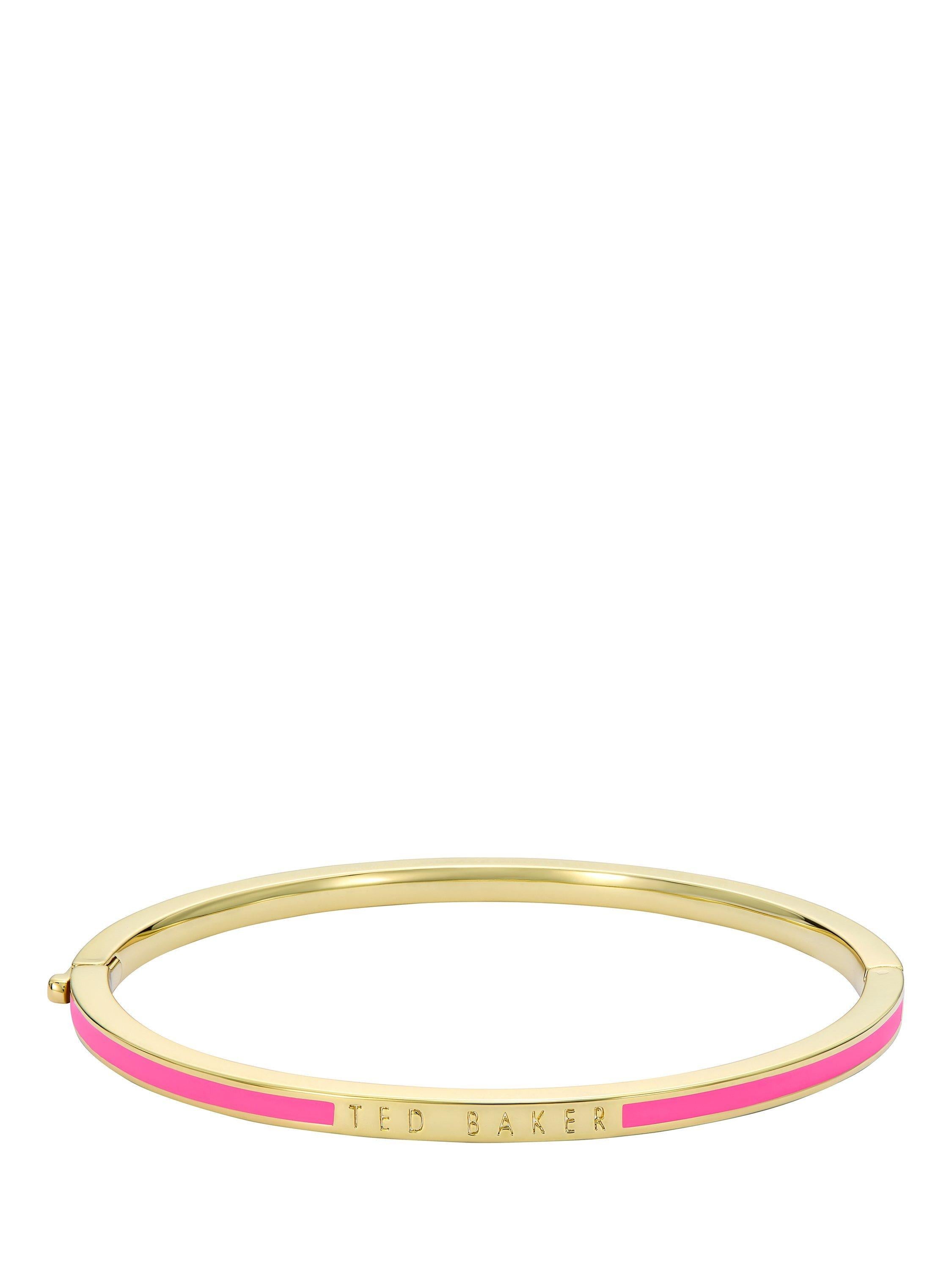 Ted Baker enamel slim bangle bracelet gold toned (British brand)