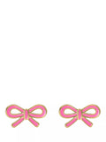 Ted Baker bow enamel stud earrings pink and gold (British brand)
