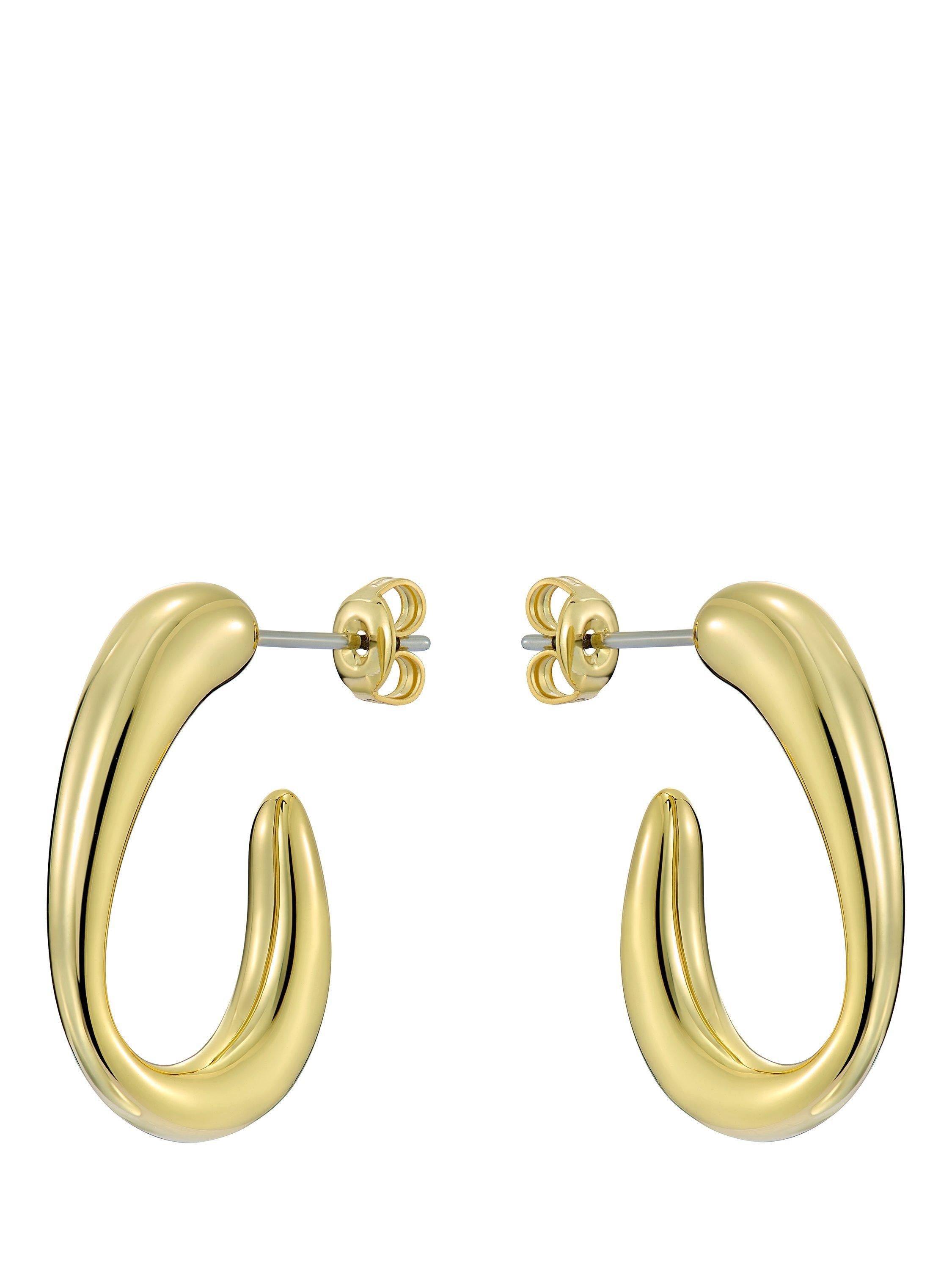 Ted Baker Corie Contour hoop earrings gold tone - British product