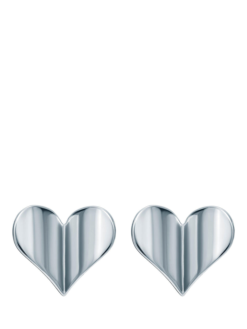 Ted Baker flutter heart stud earrings silver tone (British brand)