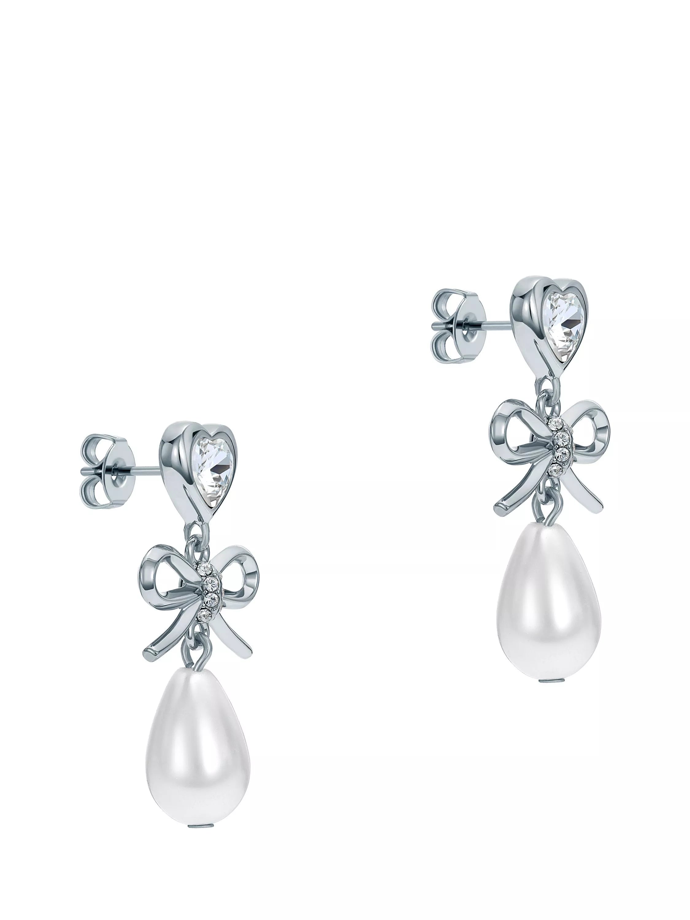 Ted Baker Ivy Icon Charm Heart Bow Pearl Drop Earrings