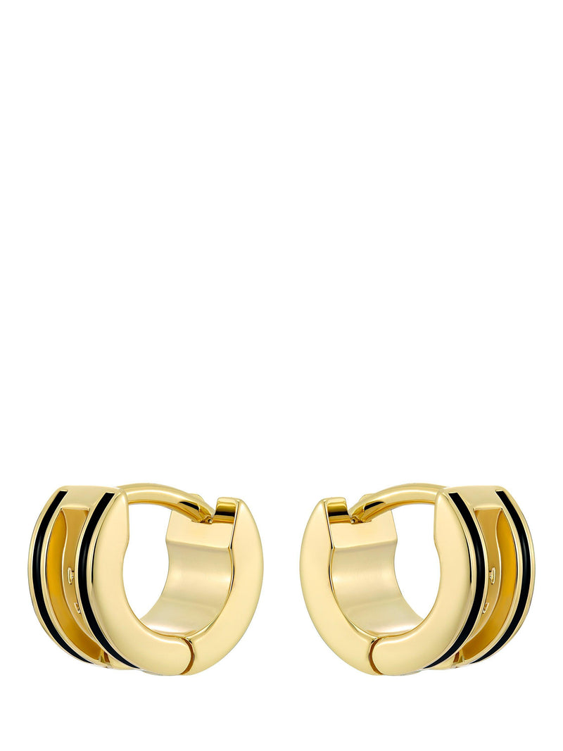 Ted Baker Rolo huggie earrings gold black enamel - British product