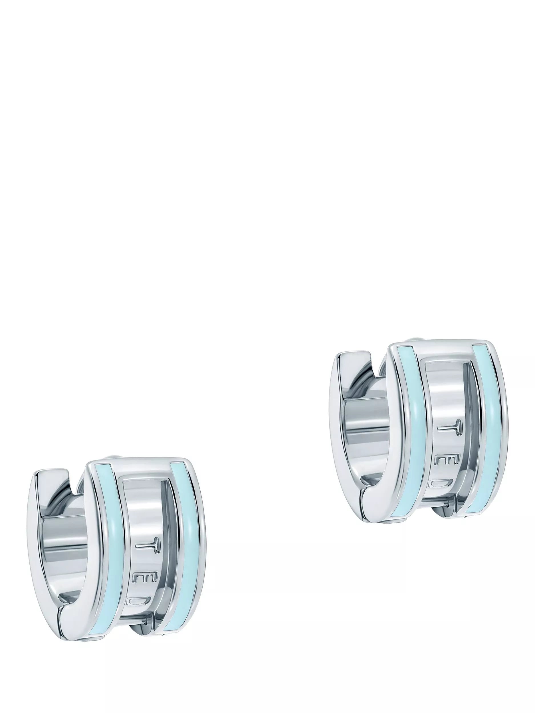 Ted Baker Rolo Classic Colour Enamel Roll Huggie Earrings, Gold/Black