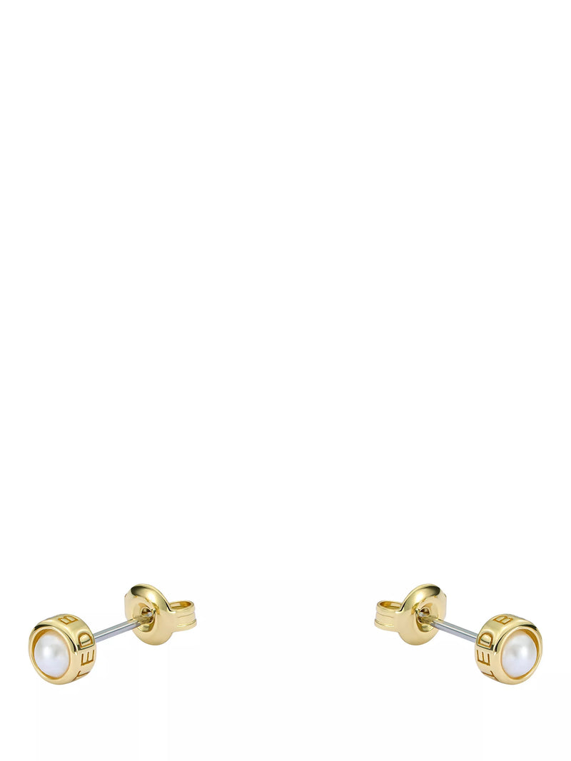 Ted Baker mini pearl stud earrings in gold, imported from the UK