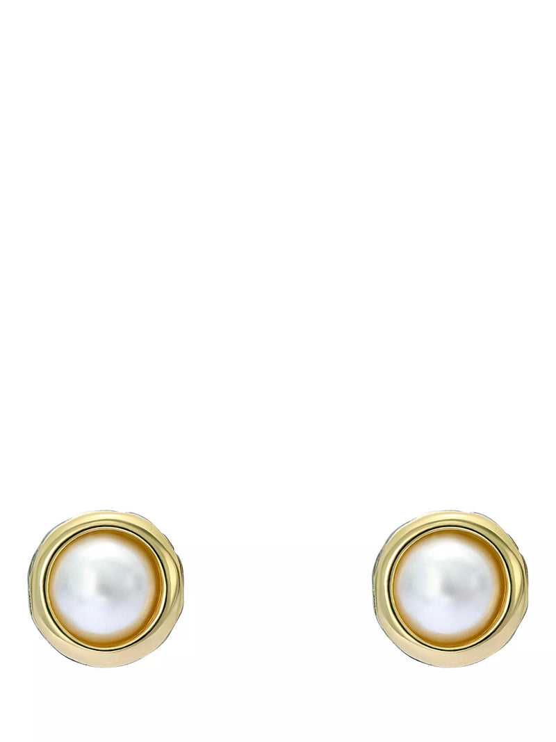 Ted Baker mini pearl stud earrings in gold, imported from the UK