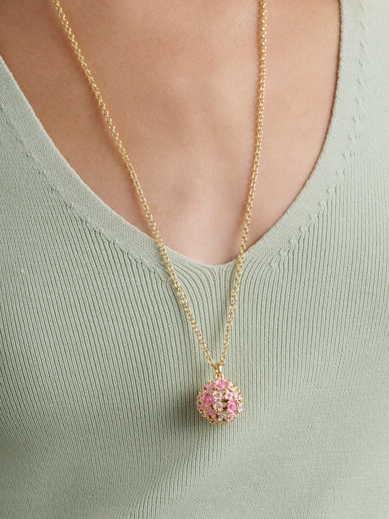 Ted Baker Bonbon Bouquet pendant necklace pink gold (British brand)