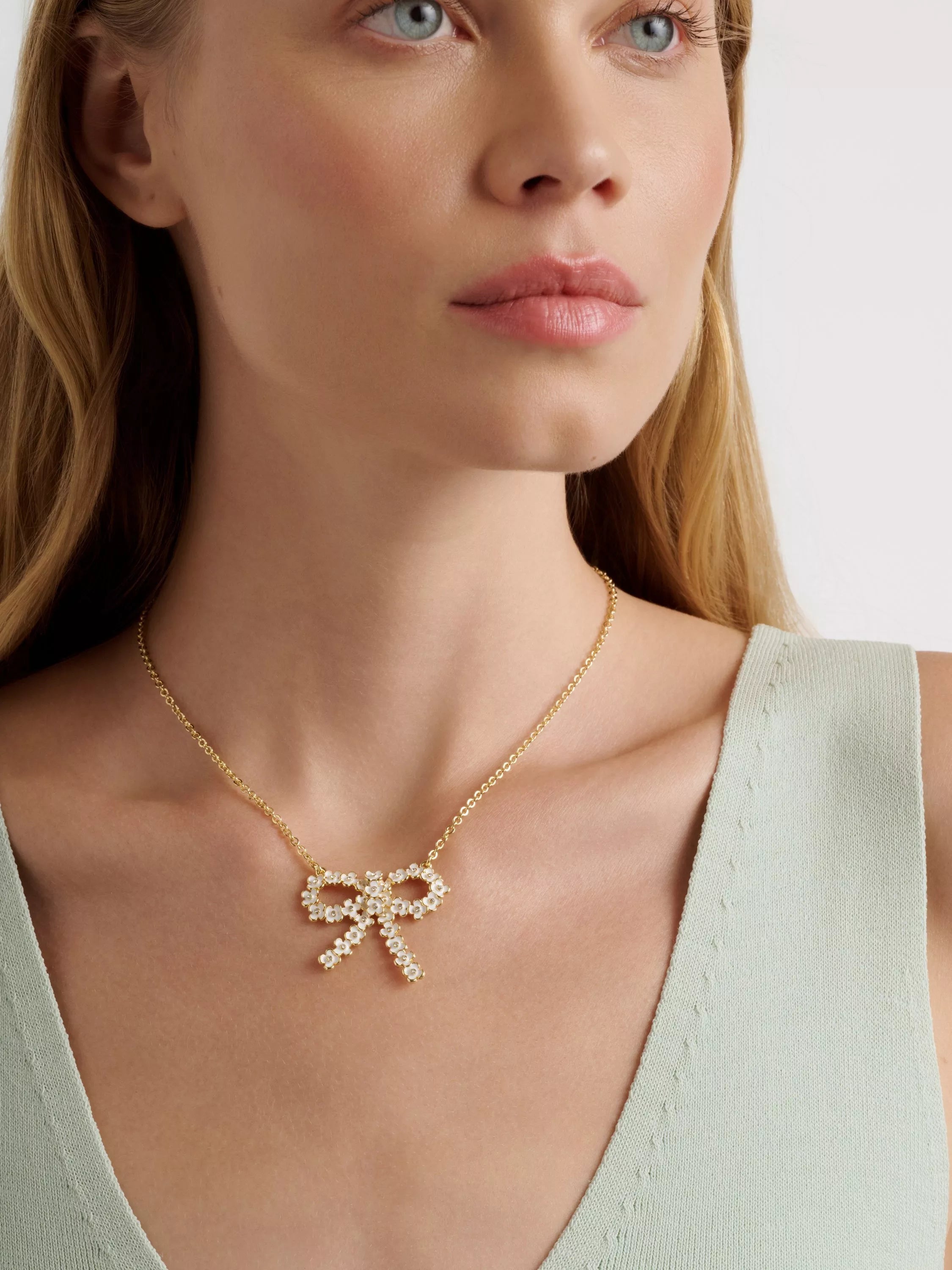 Ted Baker white gold pendant necklace, imported from the UK