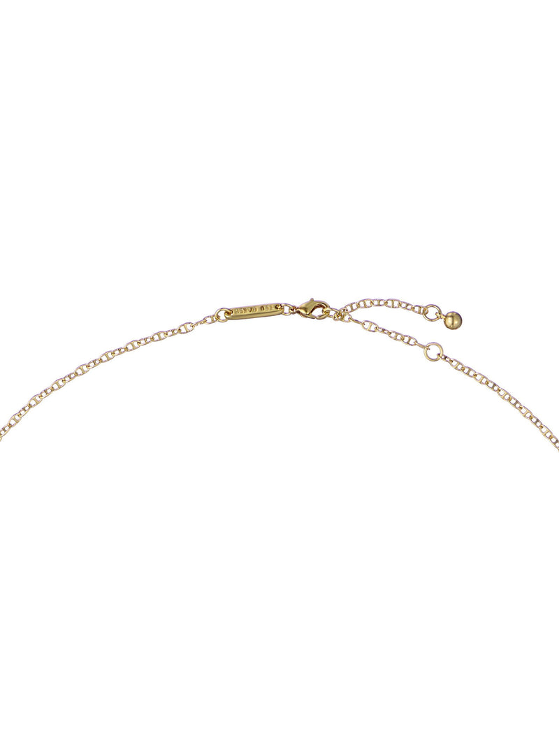 Ted Baker Furled Flower enamel pendant necklace white gold, UK version
