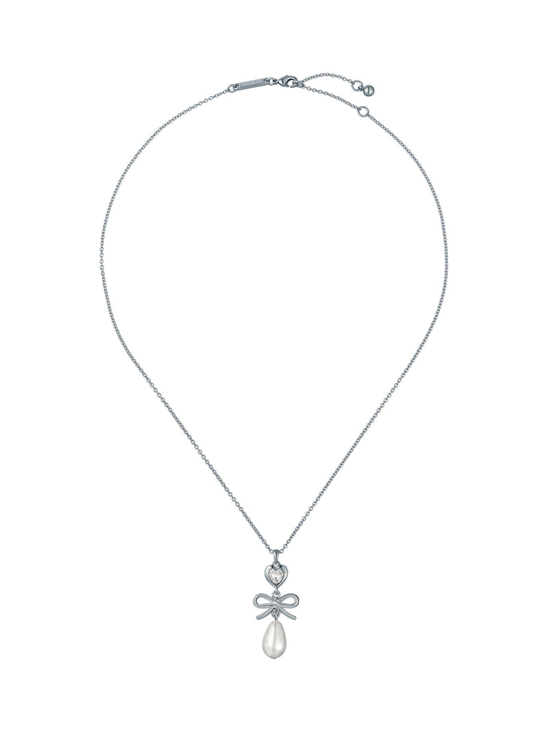 Ted Baker Imogen charm pendant necklace silver tone (British brand)