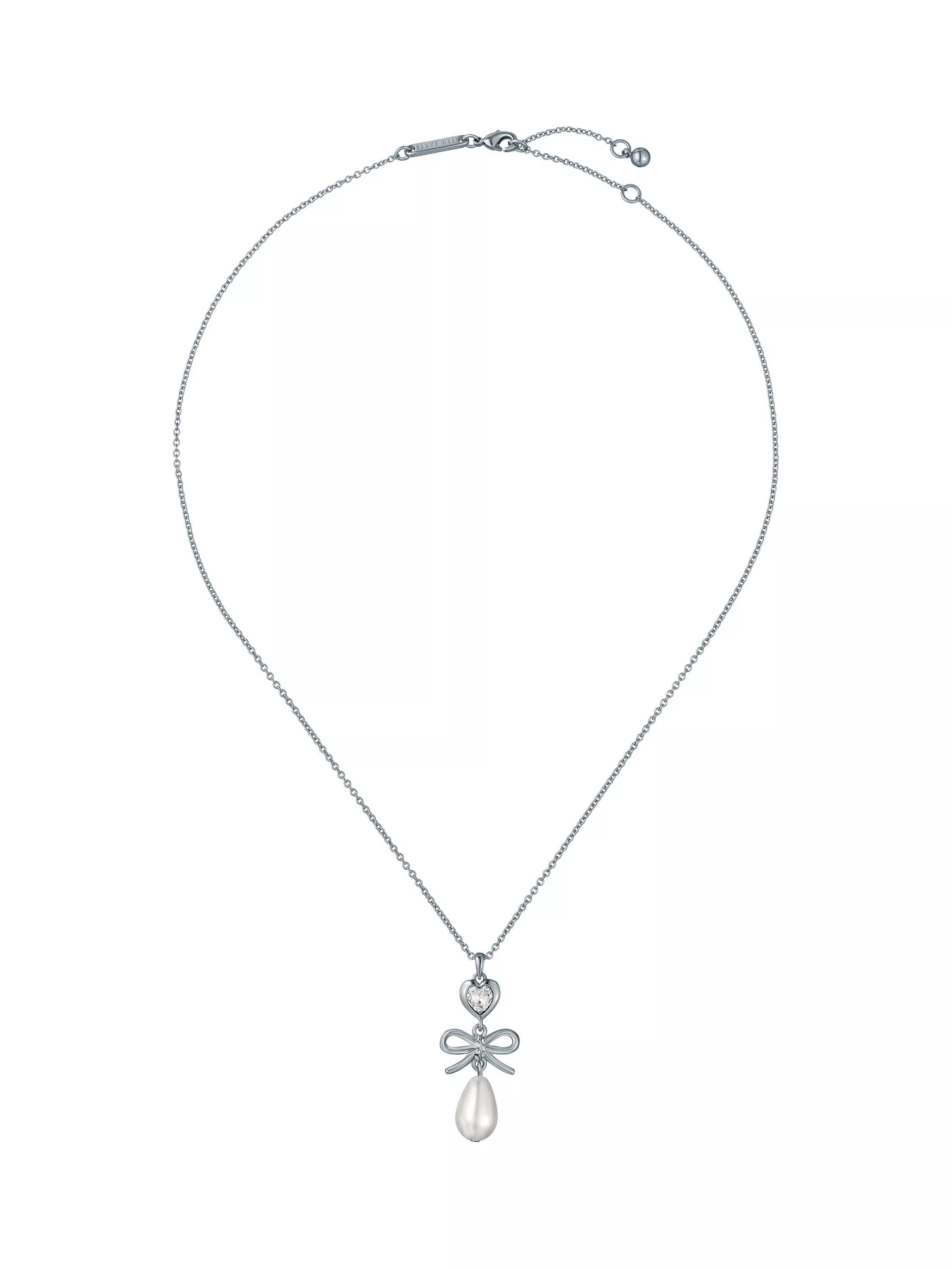 Ted Baker Imogen charm pendant necklace silver tone (British brand)