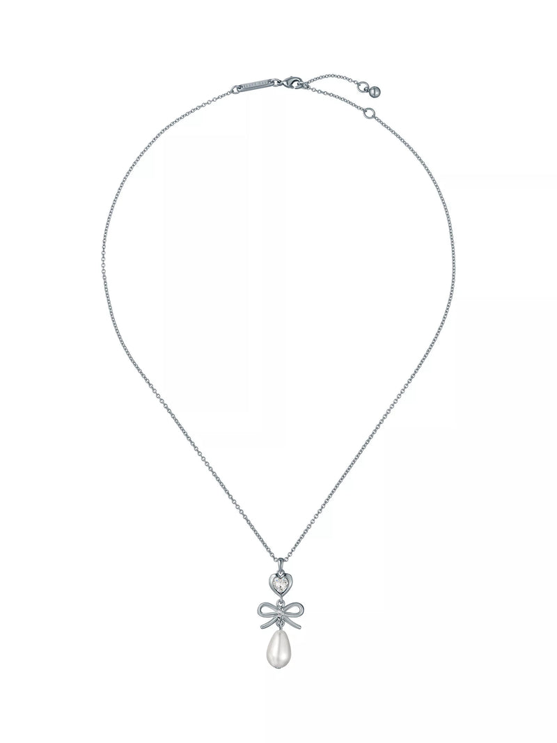 Ted Baker Imogen charm pendant necklace silver tone (British brand)