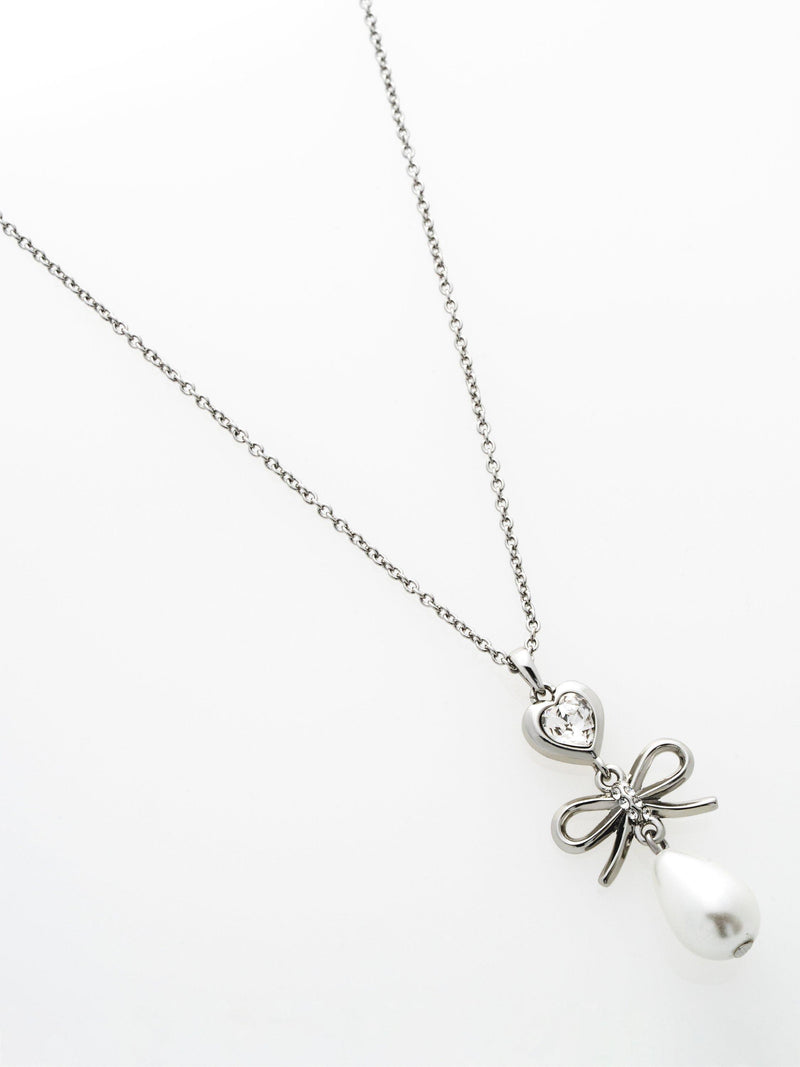 Ted Baker Imogen charm pendant necklace silver tone (British brand)