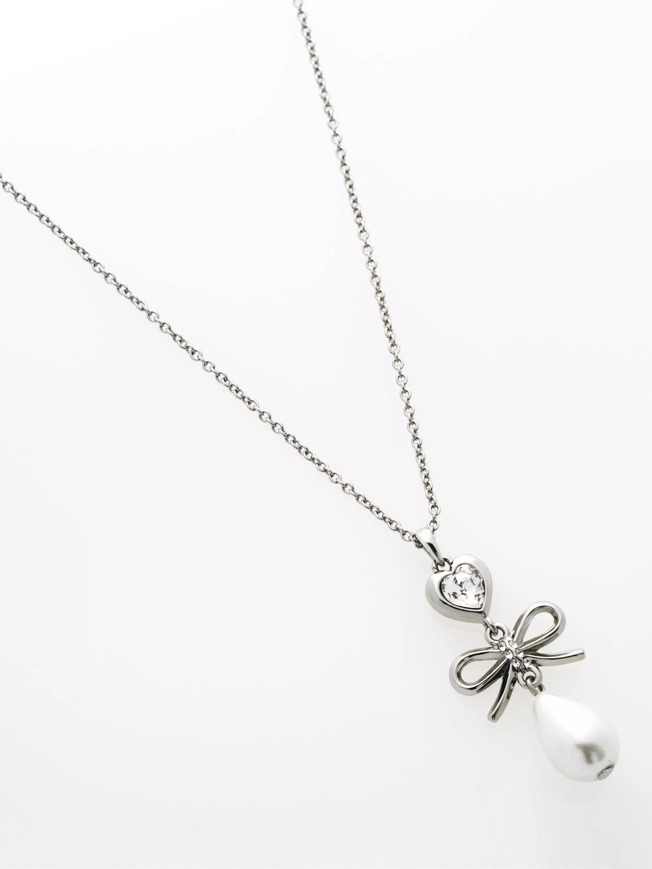 Ted Baker Imogen charm pendant necklace silver tone (British brand)