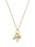 Ted Baker Isadora Icon pendant necklace in gold with crystals and faux pearls (British brand)