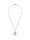 Ted Baker Isadora Icon pendant necklace in gold with crystals and faux pearls (British brand)