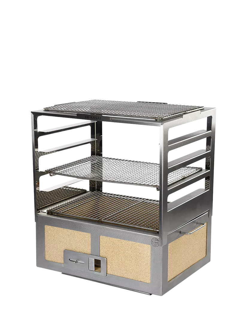 Kasai Konro Grill charcoal BBQ with Robata rack - British product
