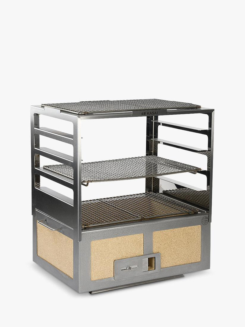 Kasai Konro Grill charcoal BBQ with Robata rack - British product