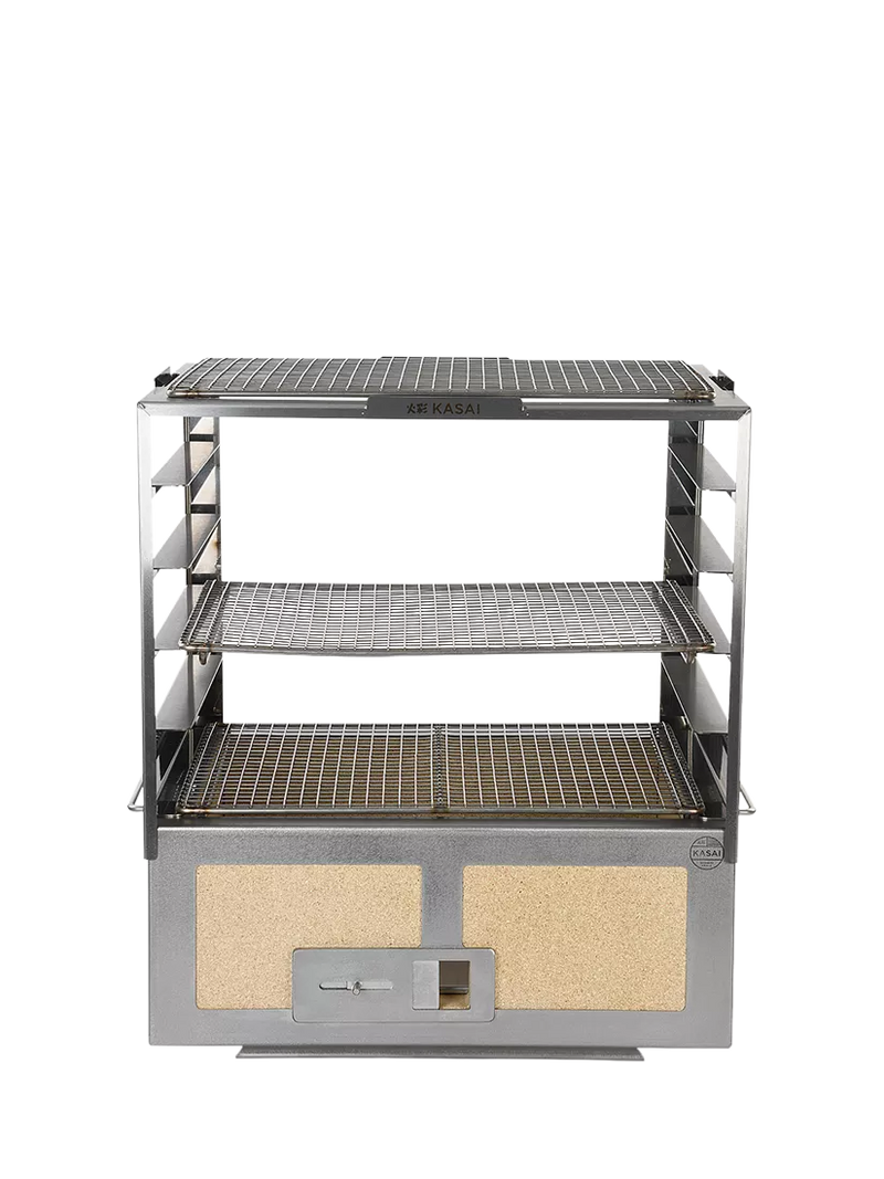 Kasai Konro Grill charcoal BBQ with Robata rack - British product