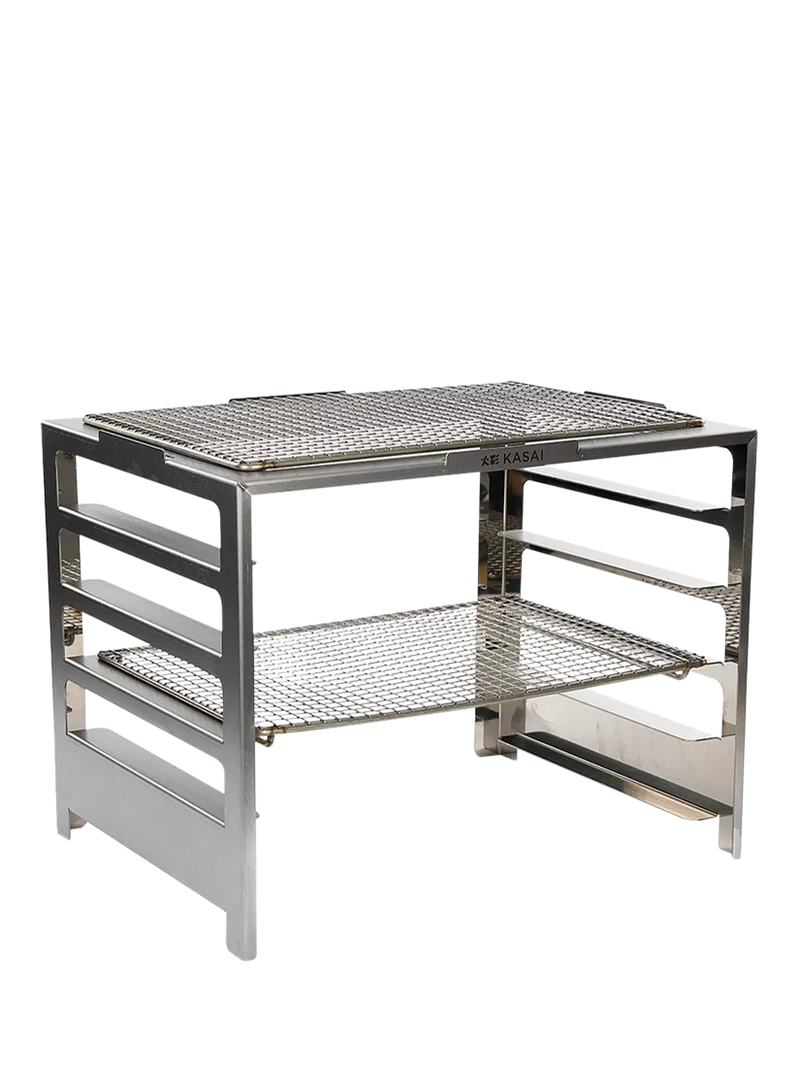 Kasai Konro Grill charcoal BBQ with Robata rack - British product