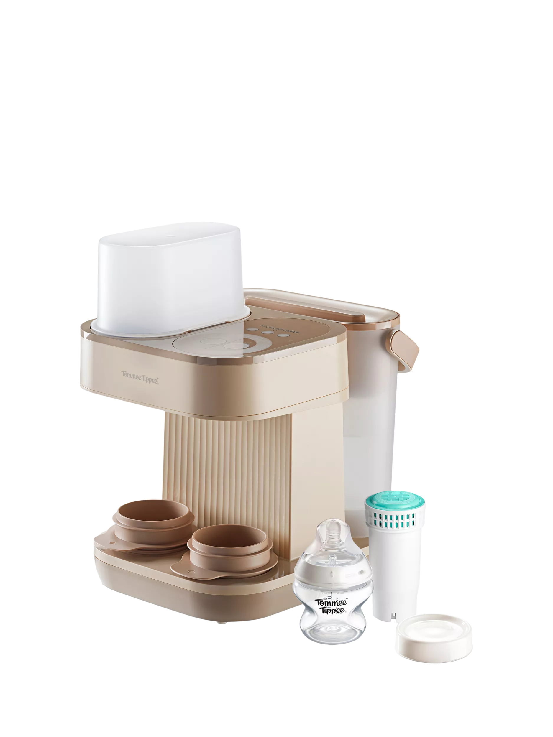 Tommee Tippee Perfect Prep Pro baby bottle formula maker Nutmeg, imported from the UK