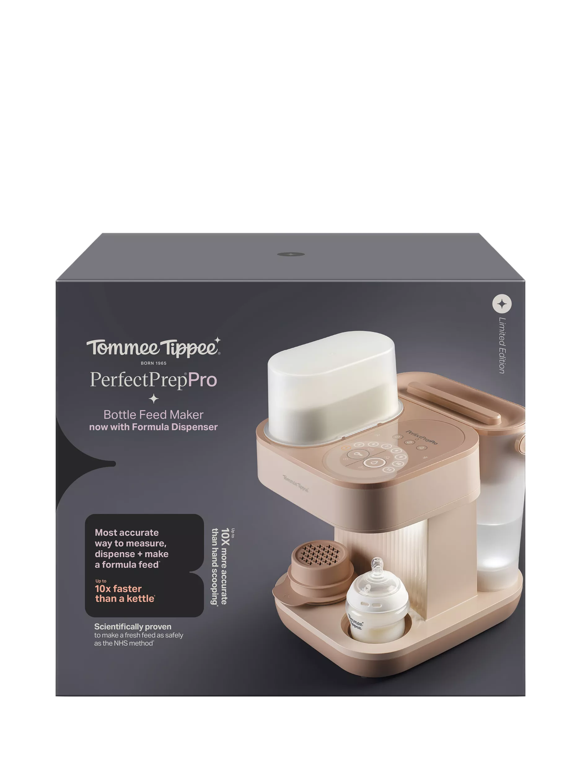 Tommee Tippee Perfect Prep Pro baby bottle formula maker Nutmeg, imported from the UK
