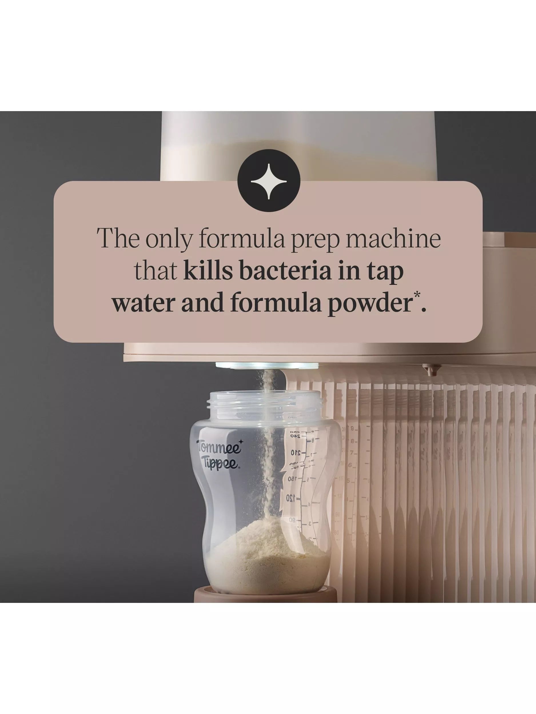 Tommee Tippee Perfect Prep Pro baby bottle formula maker Nutmeg, imported from the UK