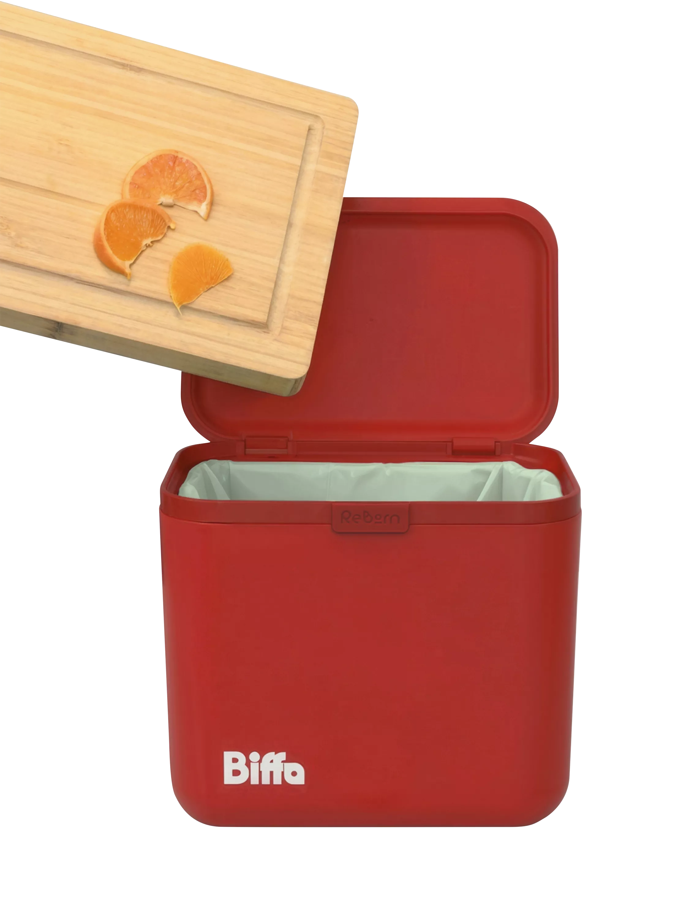 ReBorn Biffa food waste caddy red 5 litre (British brand)