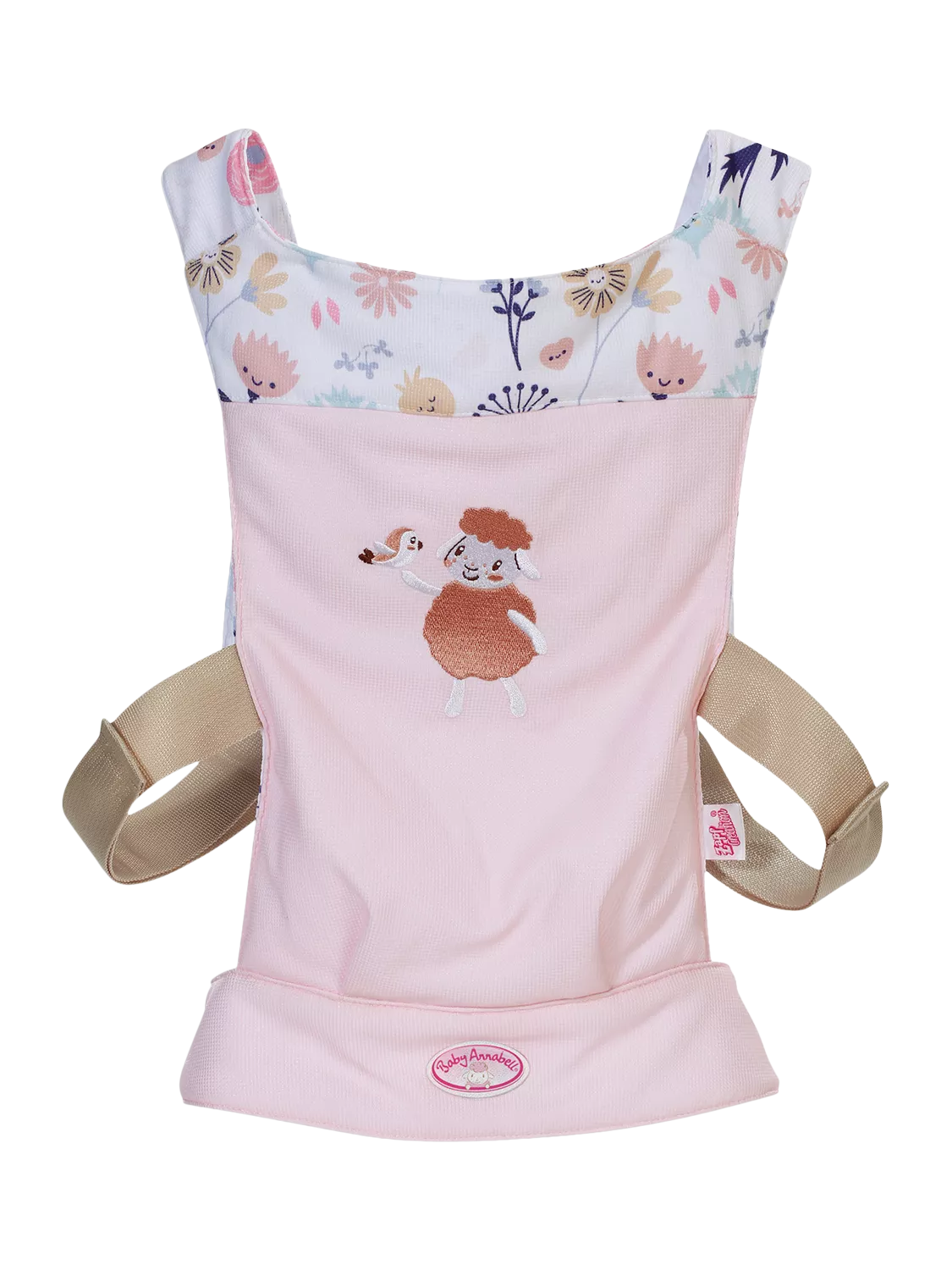 Baby Annabell doll carrier floral sheep design, UK version