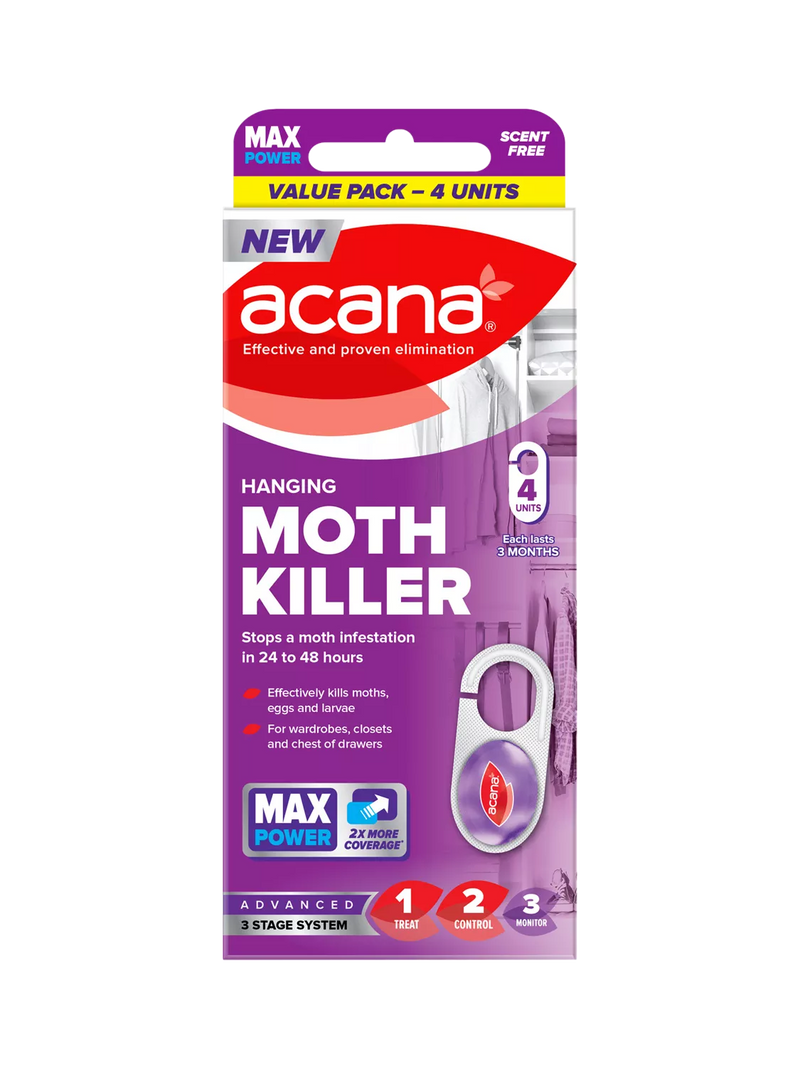 Acana Max moth killer sachets pack of 4 (British brand)