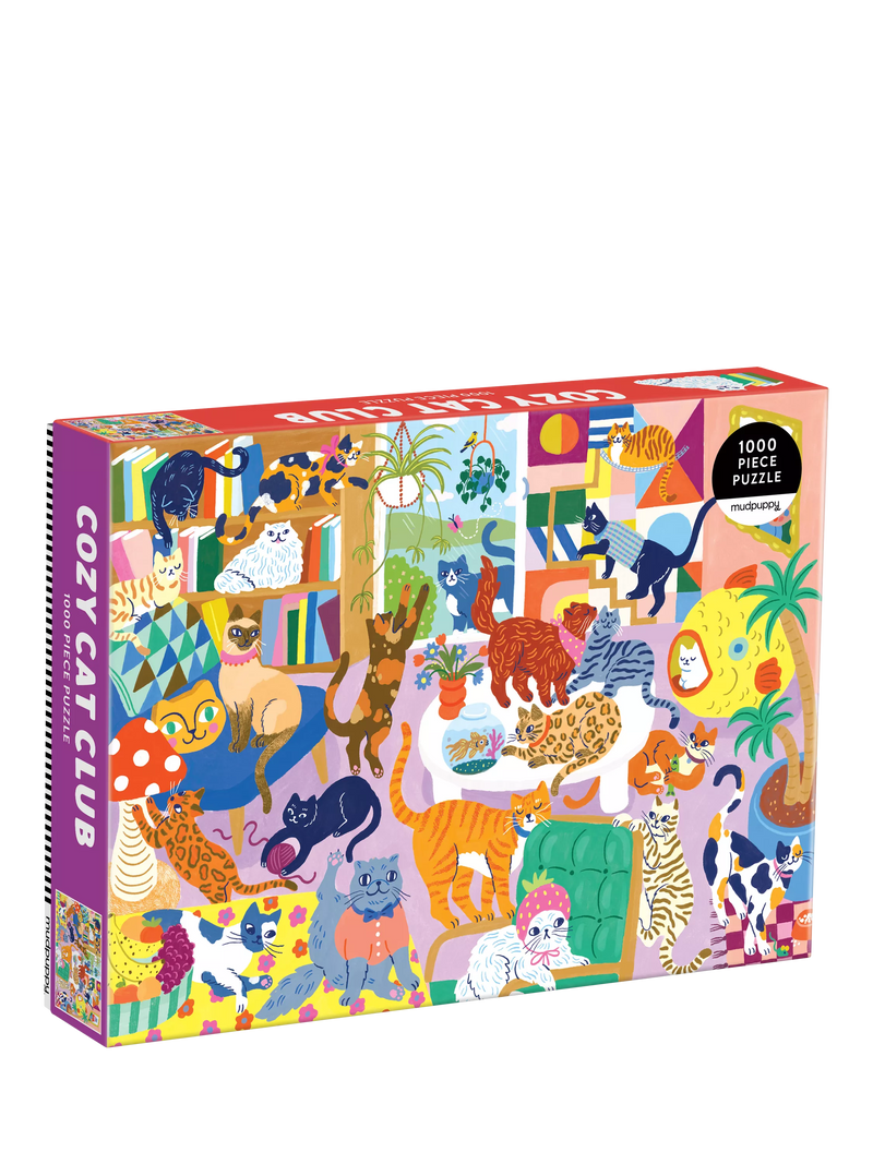 Galison Cosy Cat Club jigsaw puzzle 1000 pieces, imported from the UK