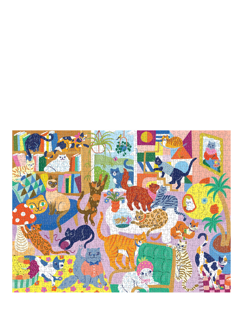 Galison Cosy Cat Club jigsaw puzzle 1000 pieces, imported from the UK