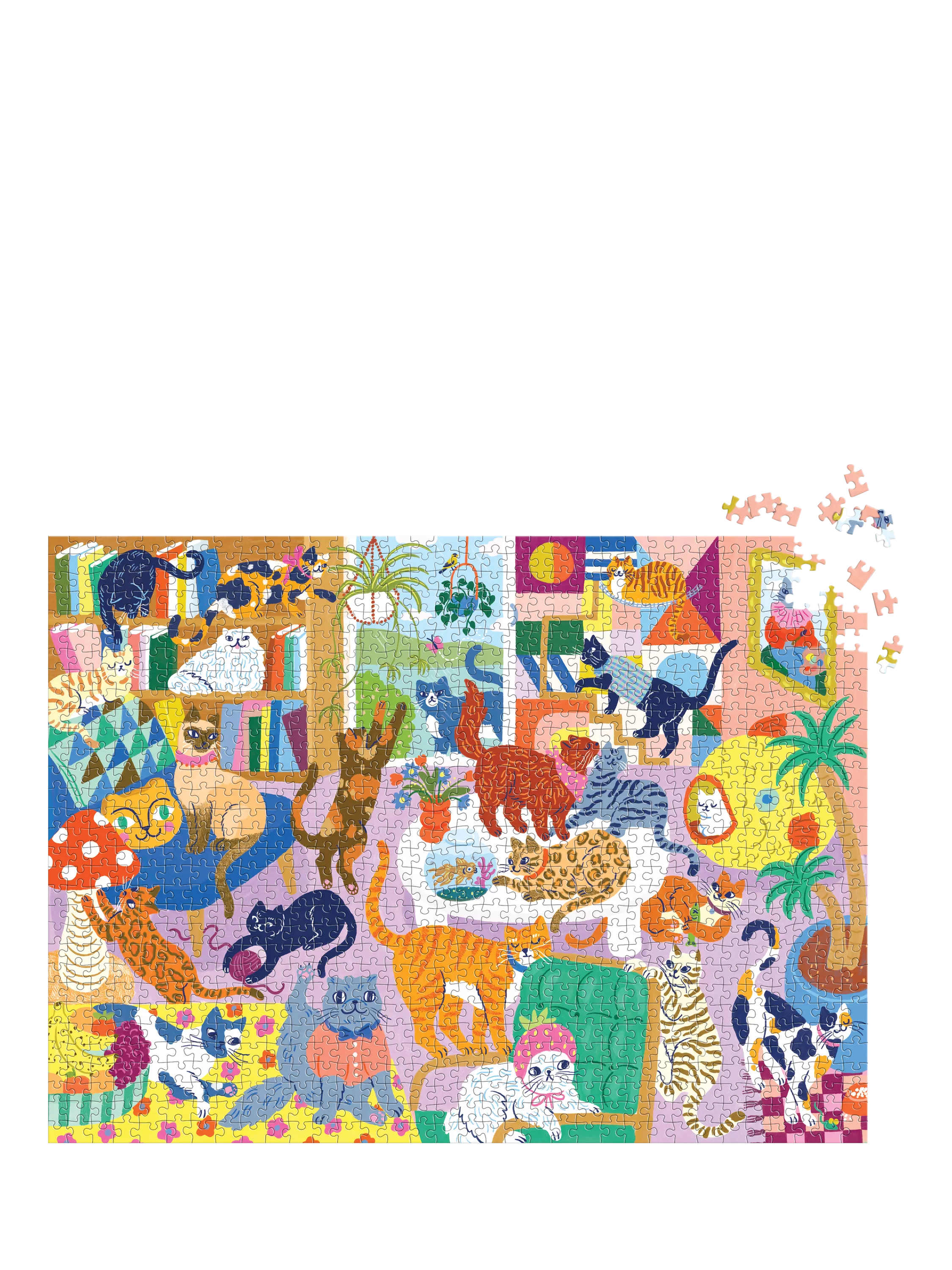 Galison Cosy Cat Club jigsaw puzzle 1000 pieces, imported from the UK
