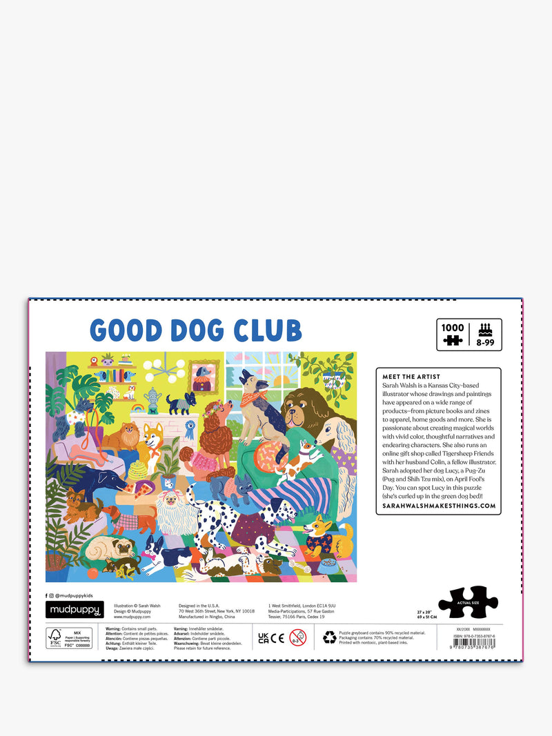 Galison Good Dog Club jigsaw puzzle 1000 pieces - British product