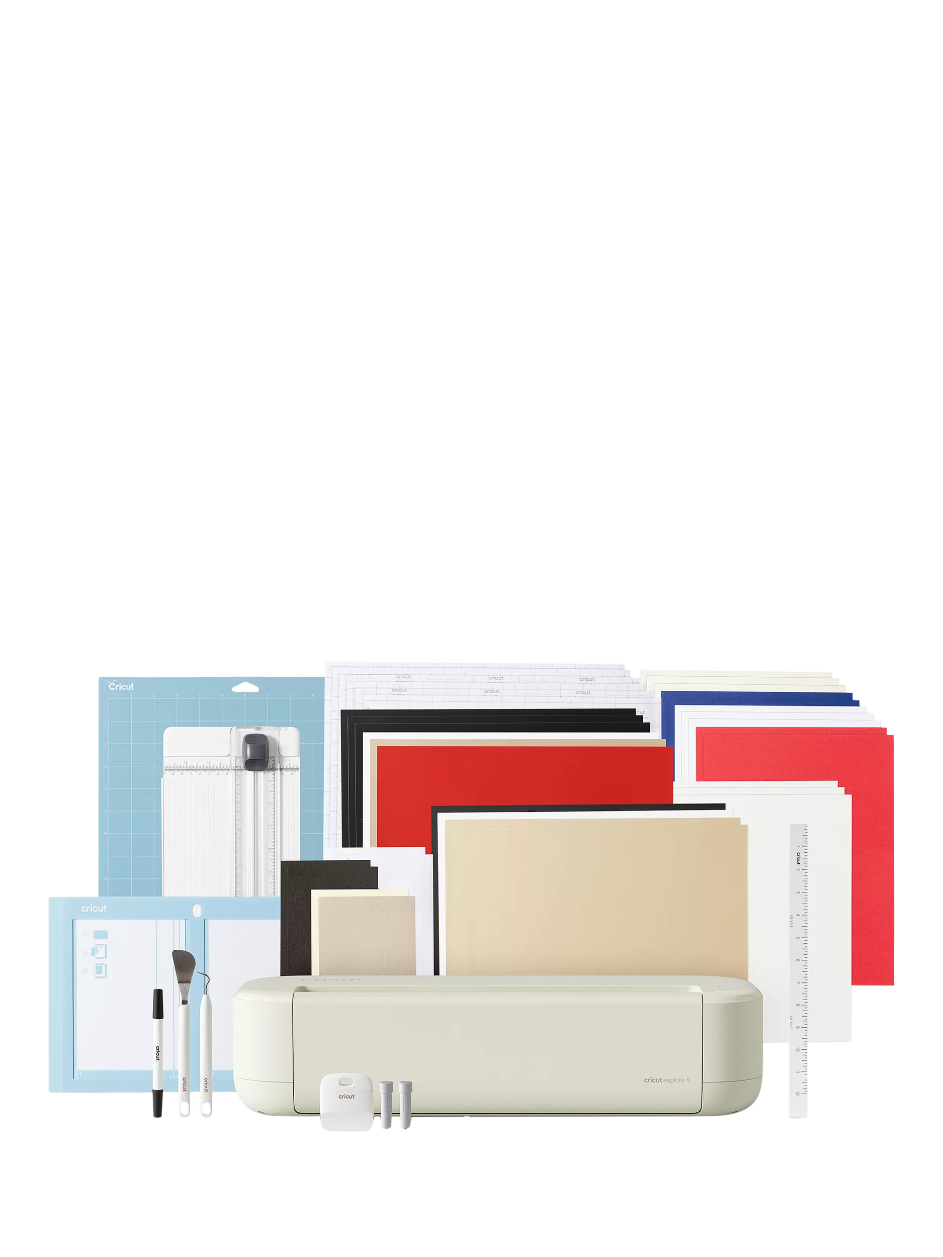 Cricut Explore 5 cutting machine bundle in taupe, UK version