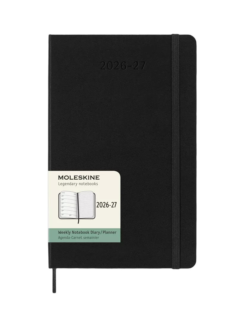 Moleskine weekly diary 18-month black, imported from the UK