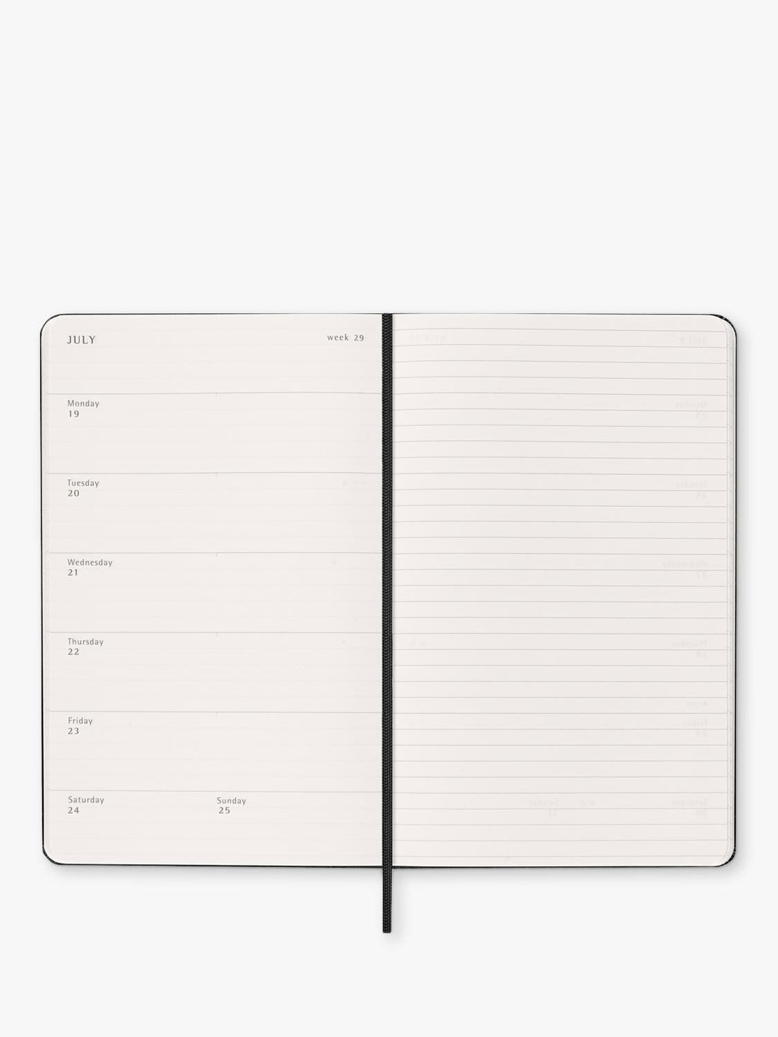 Moleskine weekly diary 18-month black, imported from the UK