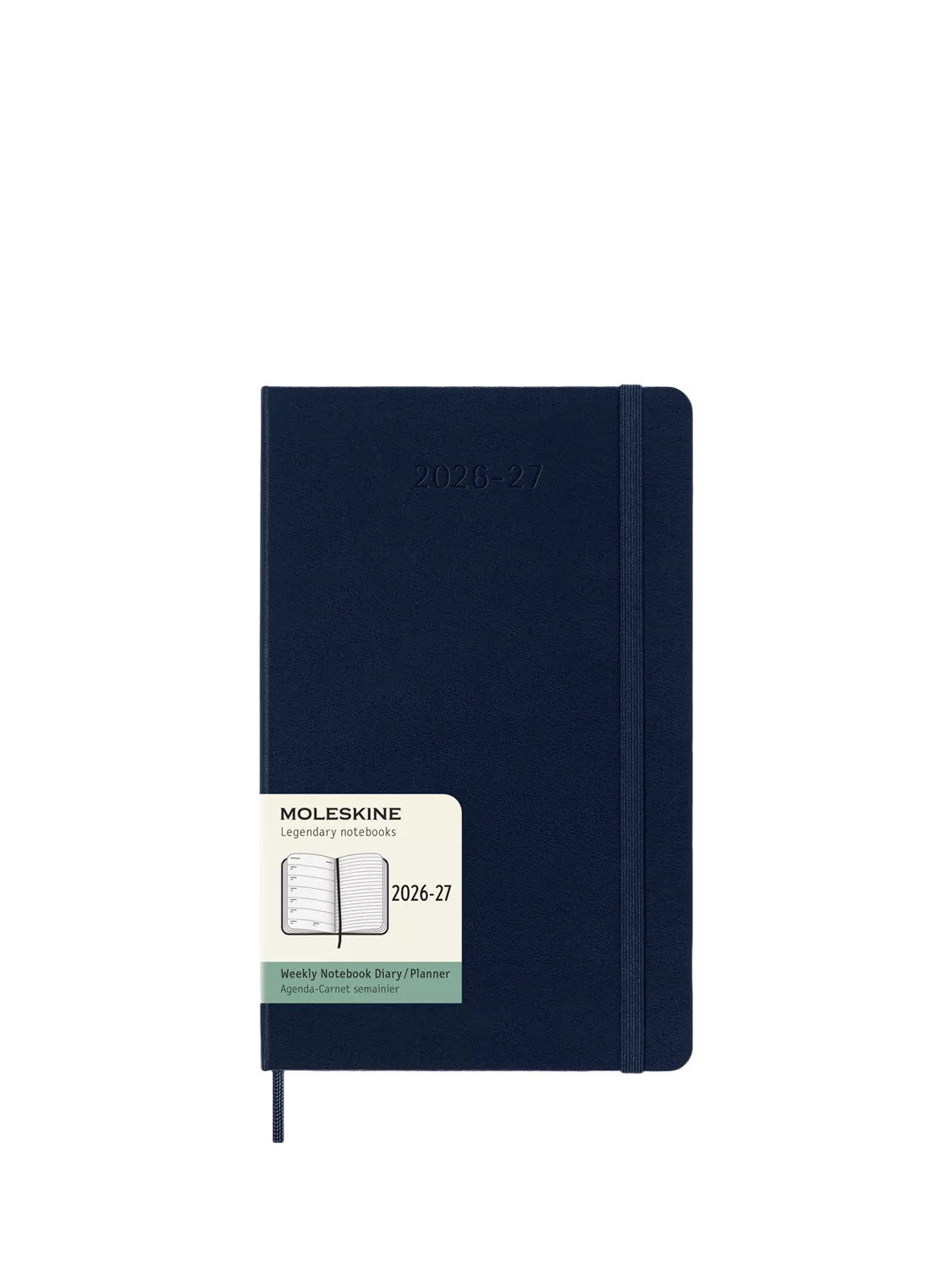Moleskine 18-month weekly diary 2026-2027 dark blue, UK version
