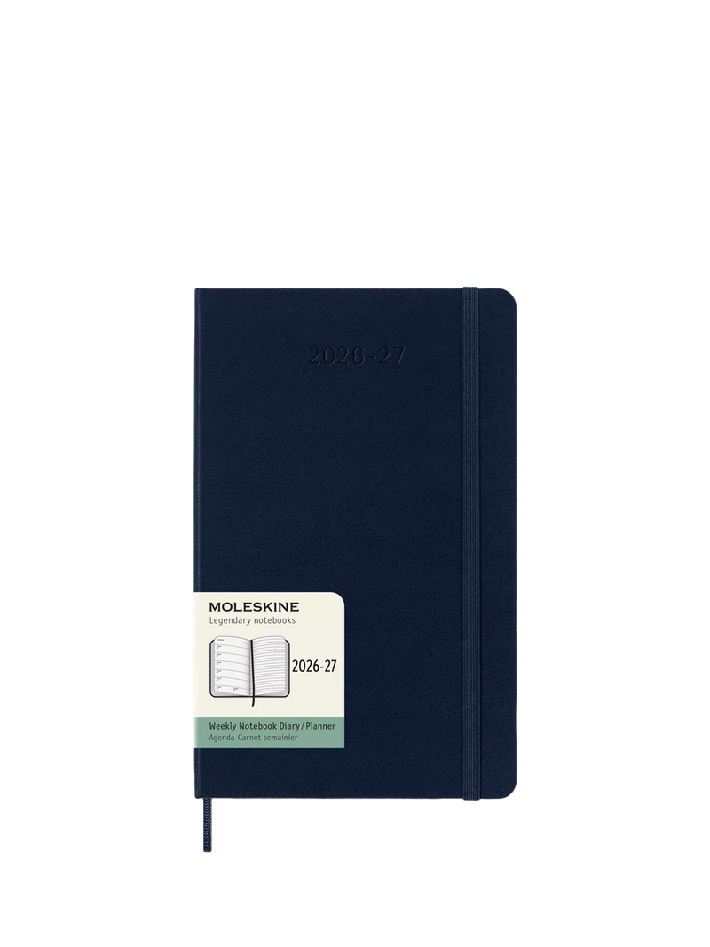 Moleskine 18-month weekly diary 2026-2027 dark blue, UK version
