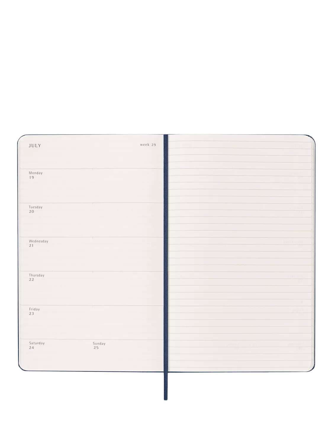Moleskine 18-month weekly diary 2026-2027 dark blue, UK version