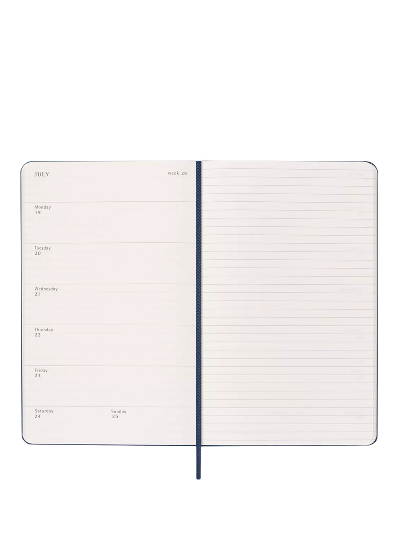 Moleskine 18-month weekly diary 2026-2027 dark blue, UK version