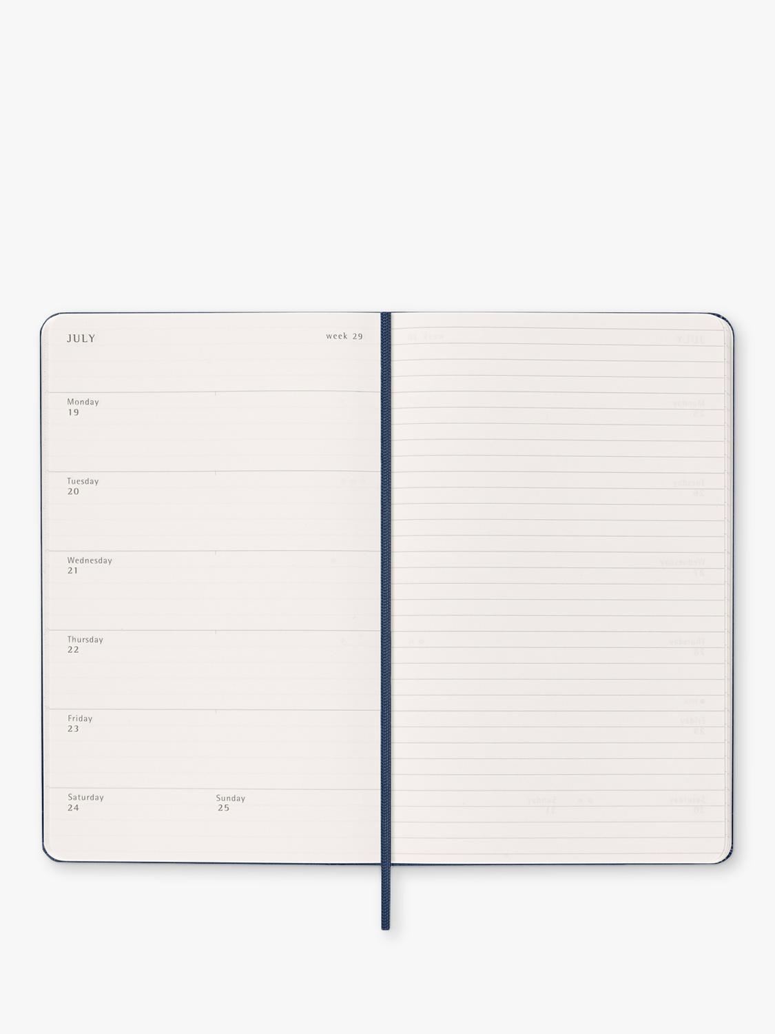 Moleskine 18-month weekly diary 2026-2027 dark blue, UK version
