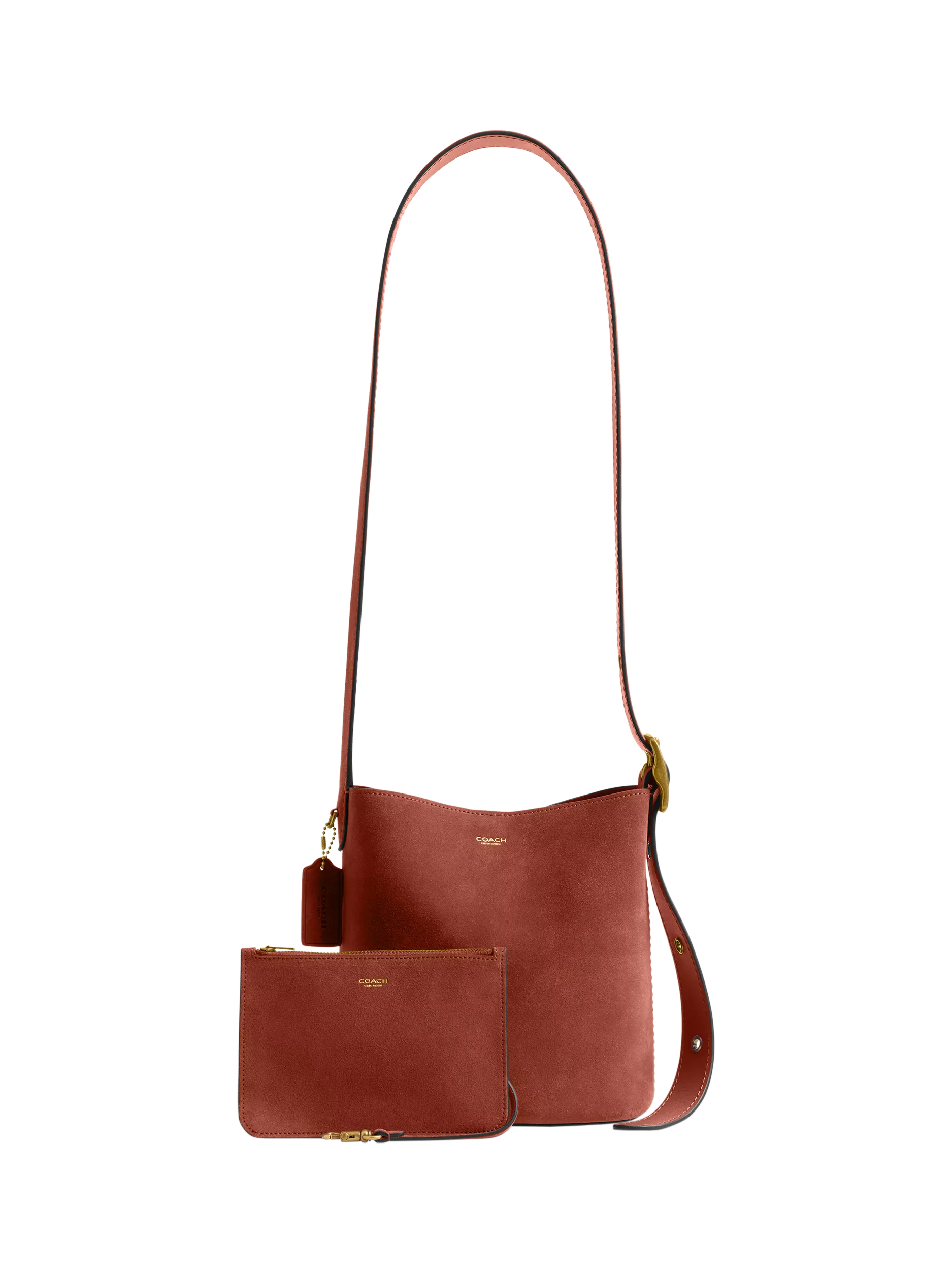Coach suede bucket bag Bleecker range (British brand)