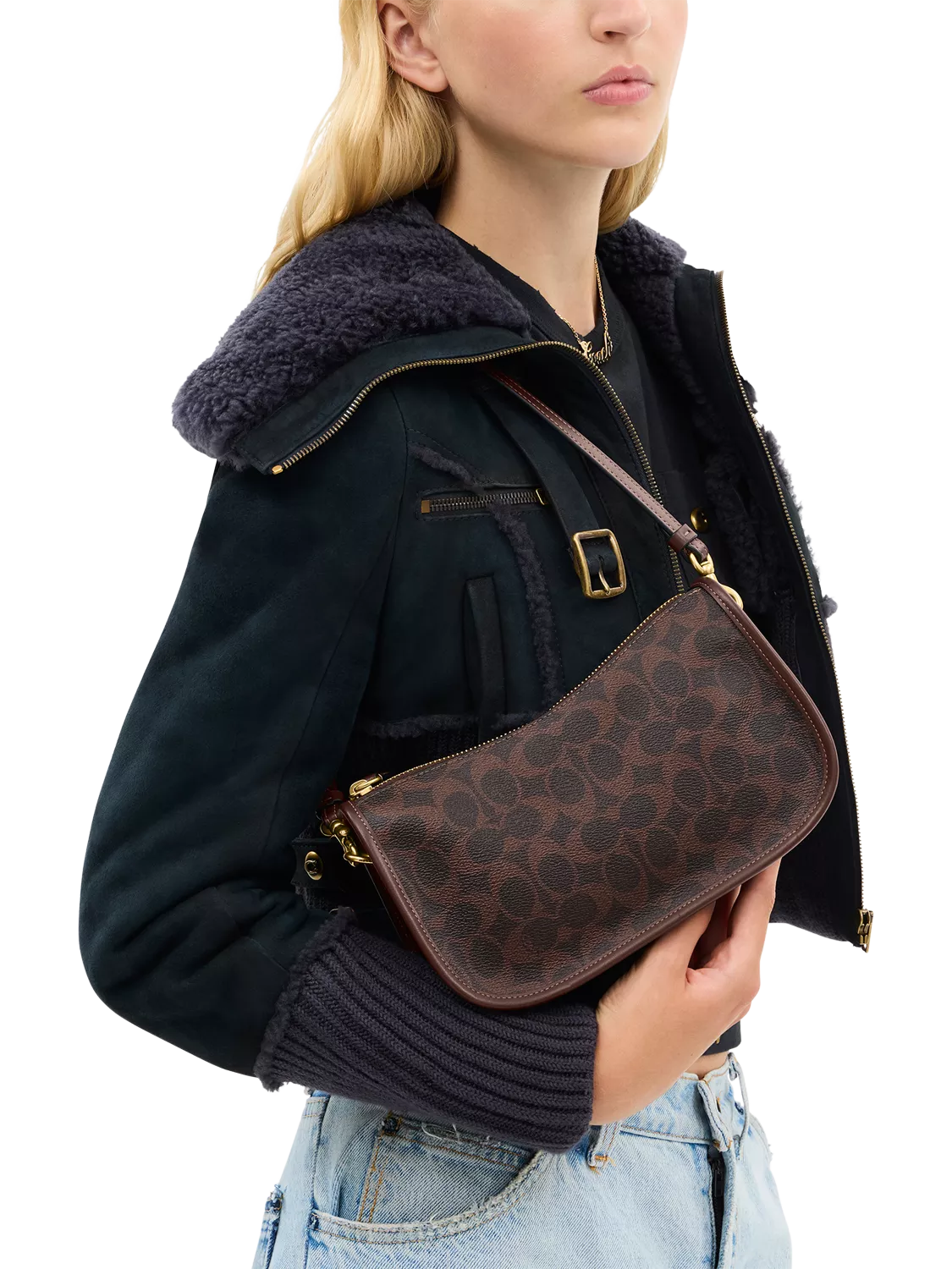 Coach Waverly shoulder bag in Maple colour, UK version